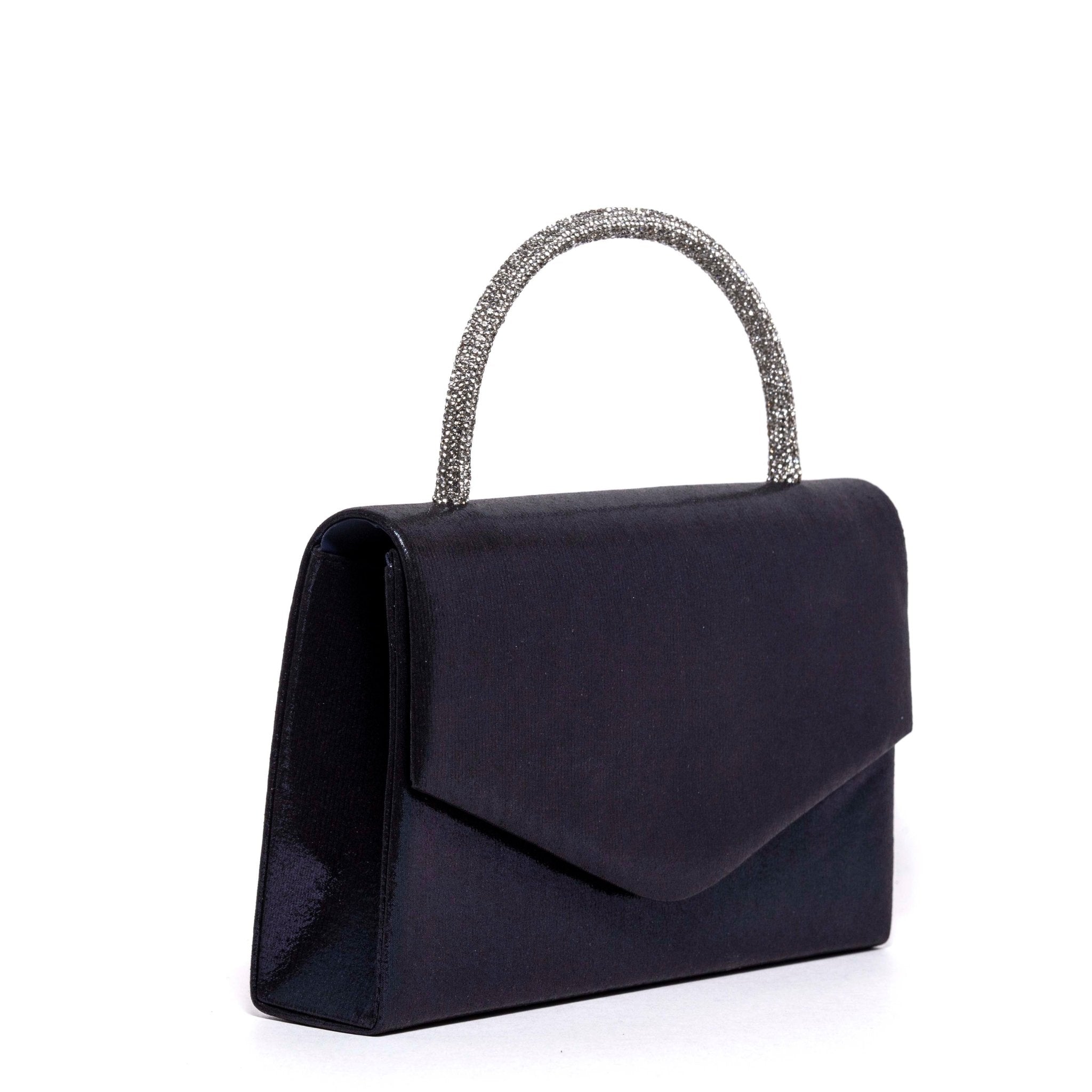 Pochette in raso spalmato blu. - TreemmeCreazioni