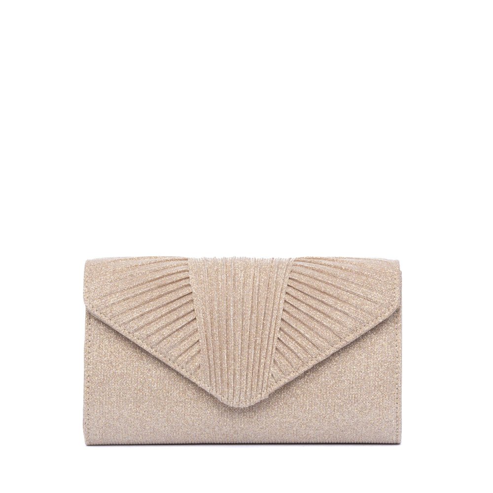 Pochette in tessuto brillantinato platino - TreemmeCreazioni