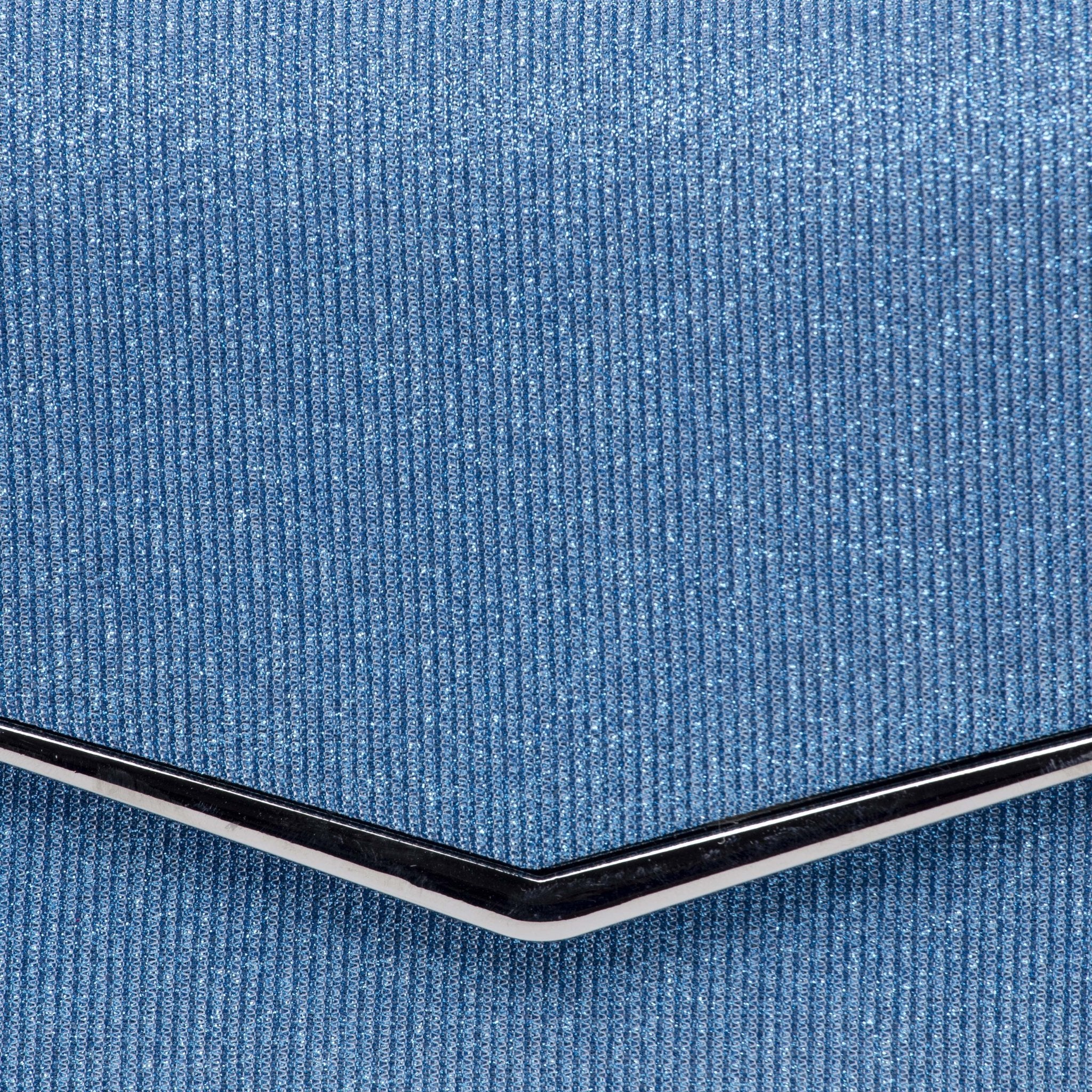Pochette in tessuto glitterato azzurro. - TreemmeCreazioni