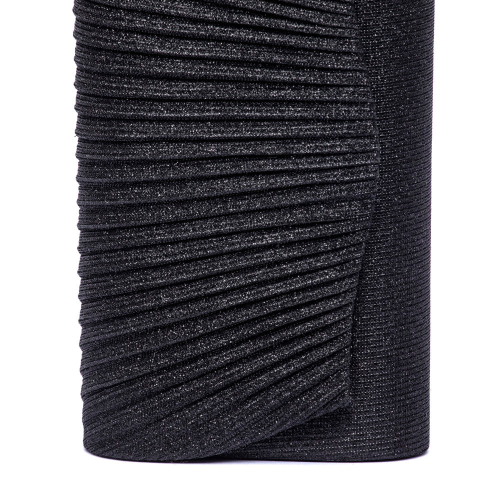 Pochette in tessuto glitterato nero - TreemmeCreazioni