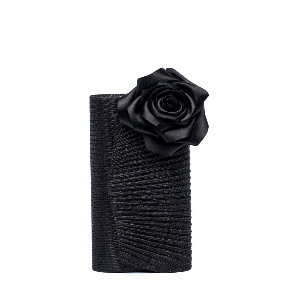 Pochette in tessuto glitterato nero - TreemmeCreazioni