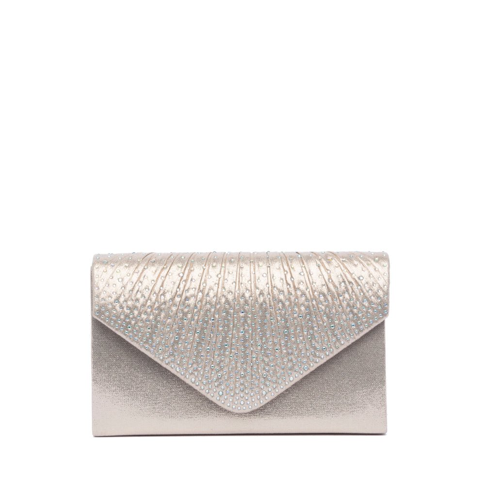Pochette in tessuto laminato dorato con brillantini - TreemmeCreazioni