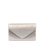 Pochette in tessuto laminato dorato con brillantini - TreemmeCreazioni