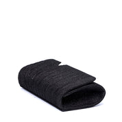 Pochette in tessuto nero glitterato con plissé - TreemmeCreazioni