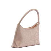 Pochette mezzaluna in microglitter rosa - TreemmeCreazioni