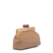 Pochette pasticcino in rafia con chiusura in legno. - TreemmeCreazioni