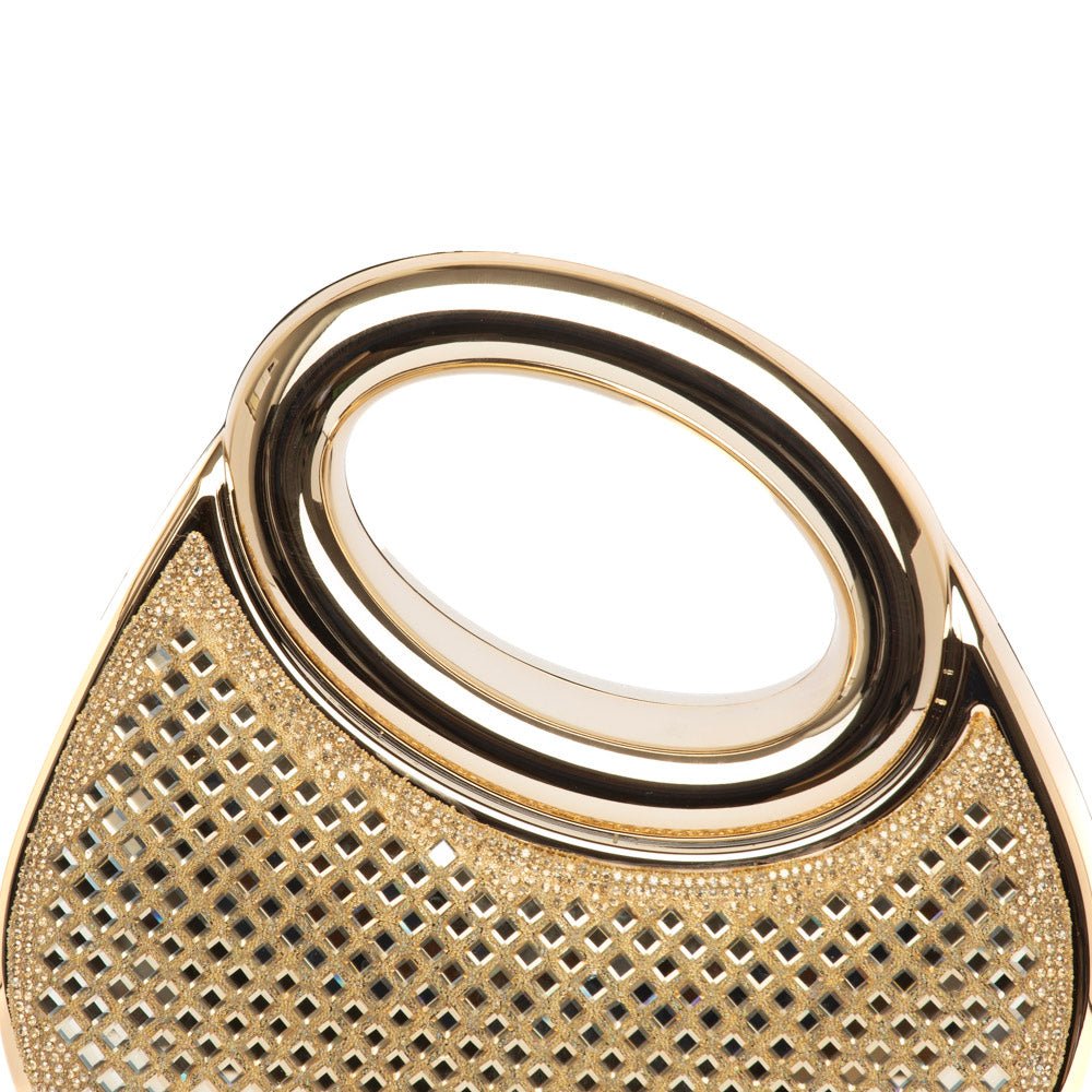Pochette rigida a mezzaluna dorata - TreemmeCreazioni