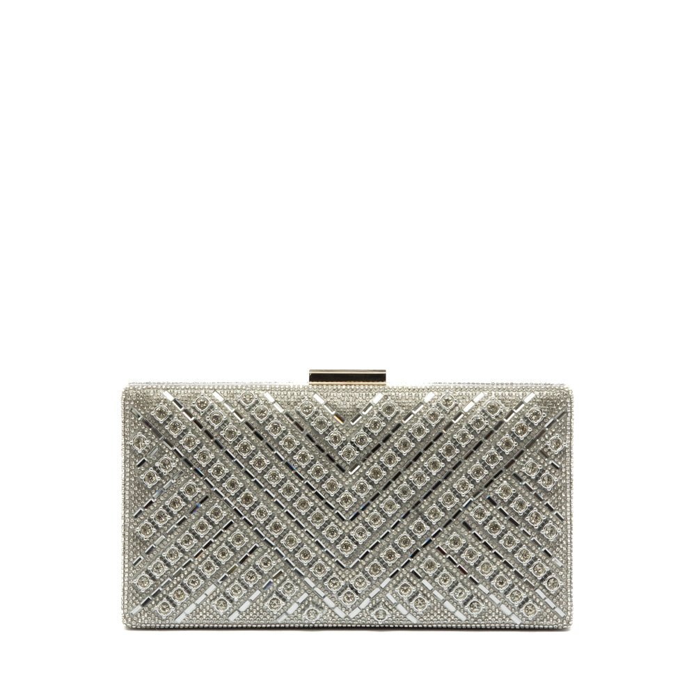 Pochette rigida rettangolare con cristalli - TreemmeCreazioni