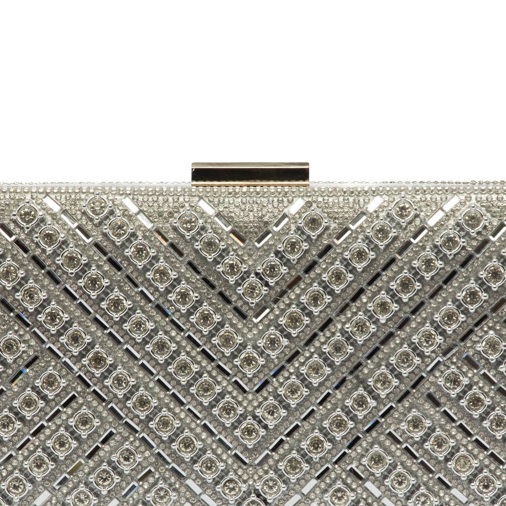 Pochette rigida rettangolare con cristalli - TreemmeCreazioni