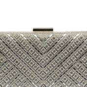 Pochette rigida rettangolare con cristalli - TreemmeCreazioni