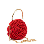Pochette rosa in cordino rosso - TreemmeCreazioni
