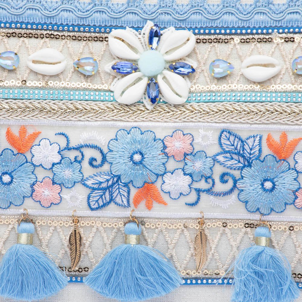 Pochette summer in canvas color sabbia - TreemmeCreazioni