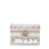 Pochette summer in canvas color sabbia