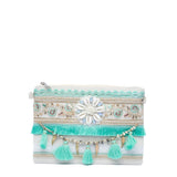 Pochette summer in canvas color sabbia