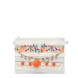 Pochette summer in canvas color sabbia