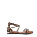 Sandalo basso leopard oro.