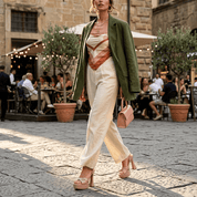 Sandalo con platform in naplak cipria. - TreemmeCreazioni