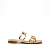 Sandalo in laminato oro.