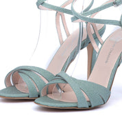 Sandalo in microglitter menta - TreemmeCreazioni
