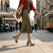 Sandalo in stile retro con fiocco. - TreemmeCreazioni
