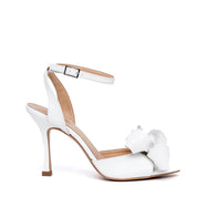 Sandalo Sposa in liz bianco con fiocco. - TreemmeCreazioni