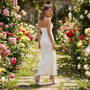 Sandalo Sposa in pelle bianca e mini glitter. - TreemmeCreazioni