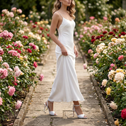 Sandalo Sposa in pelle bianca e mini glitter. - TreemmeCreazioni