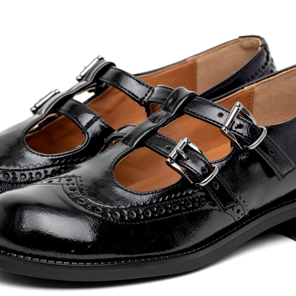Scarpa bassa Mary Jane in ciak nero. - TreemmeCreazioni