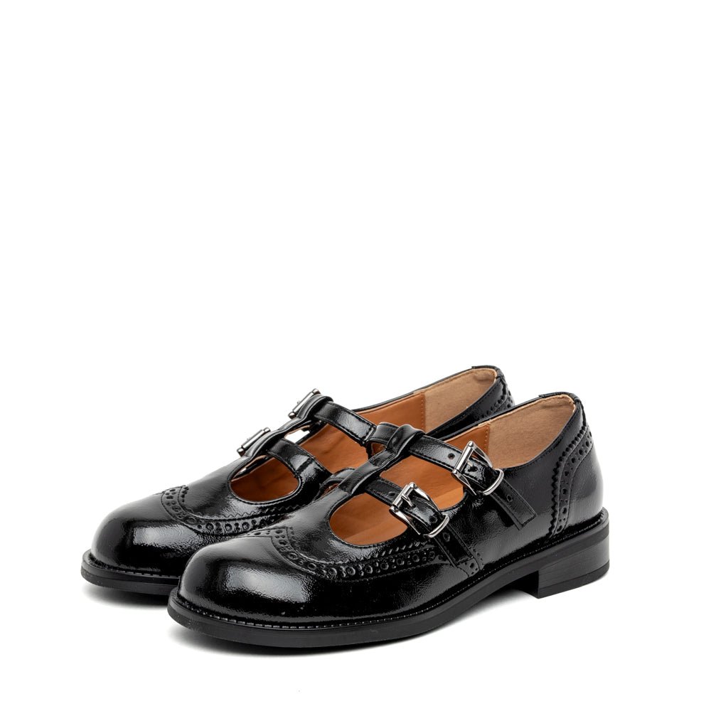 Scarpa bassa Mary Jane in ciak nero. - TreemmeCreazioni