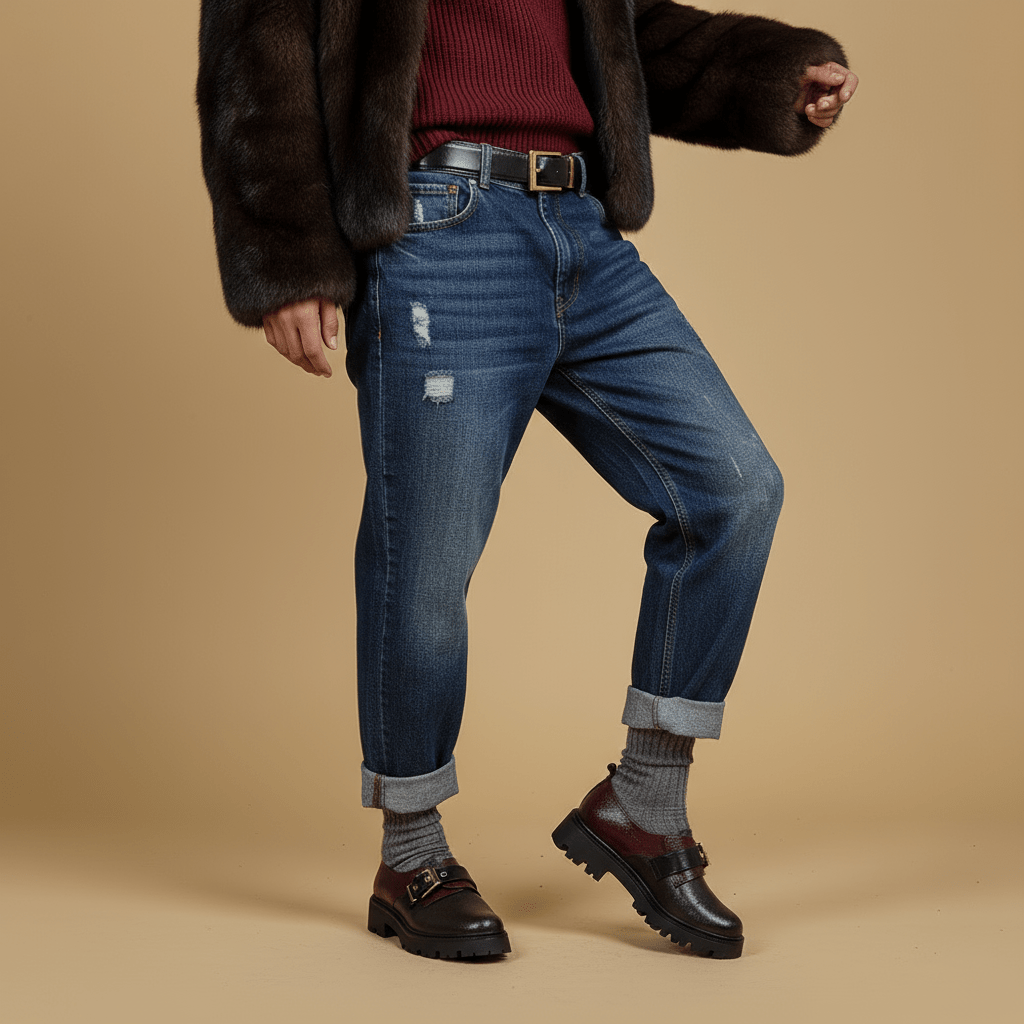 Scarpa combat in naplak con fibbia. - TreemmeCreazioni