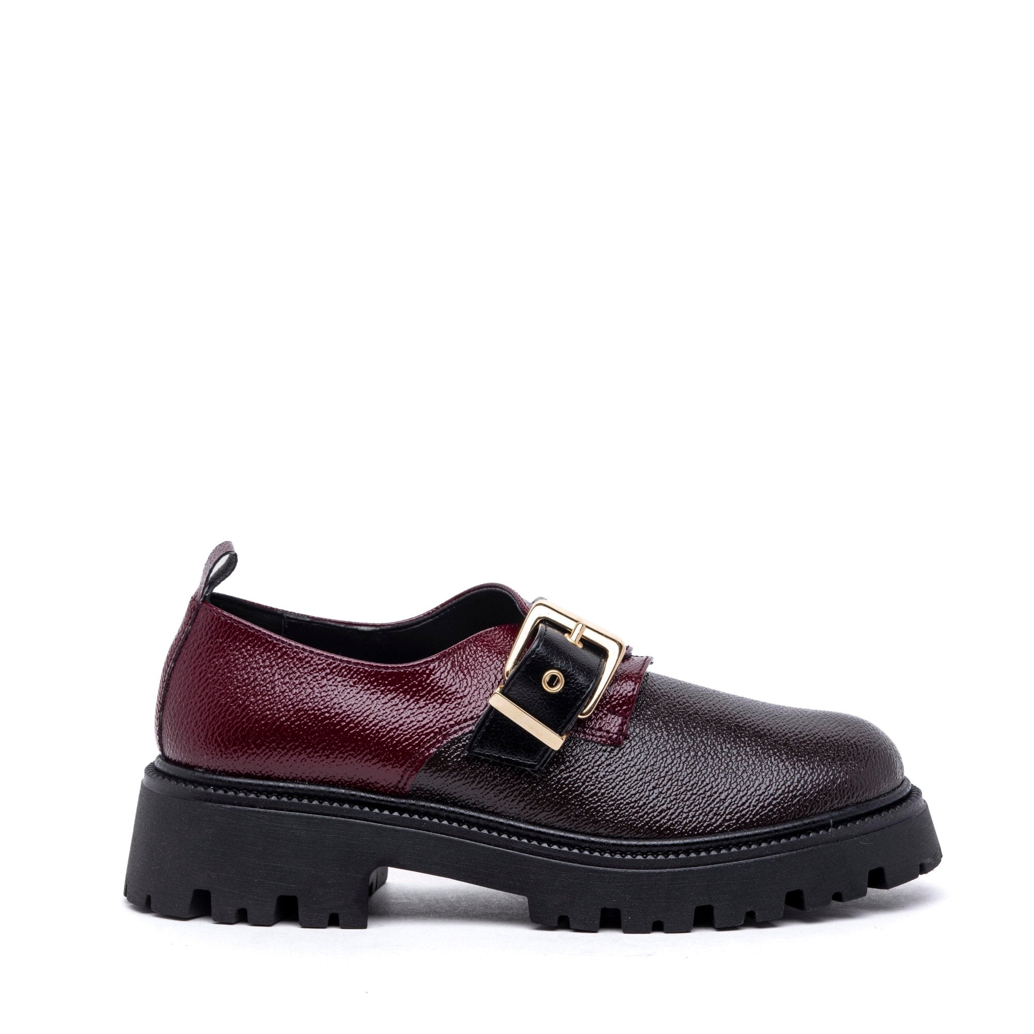 Scarpa combat in naplak con fibbia. - TreemmeCreazioni