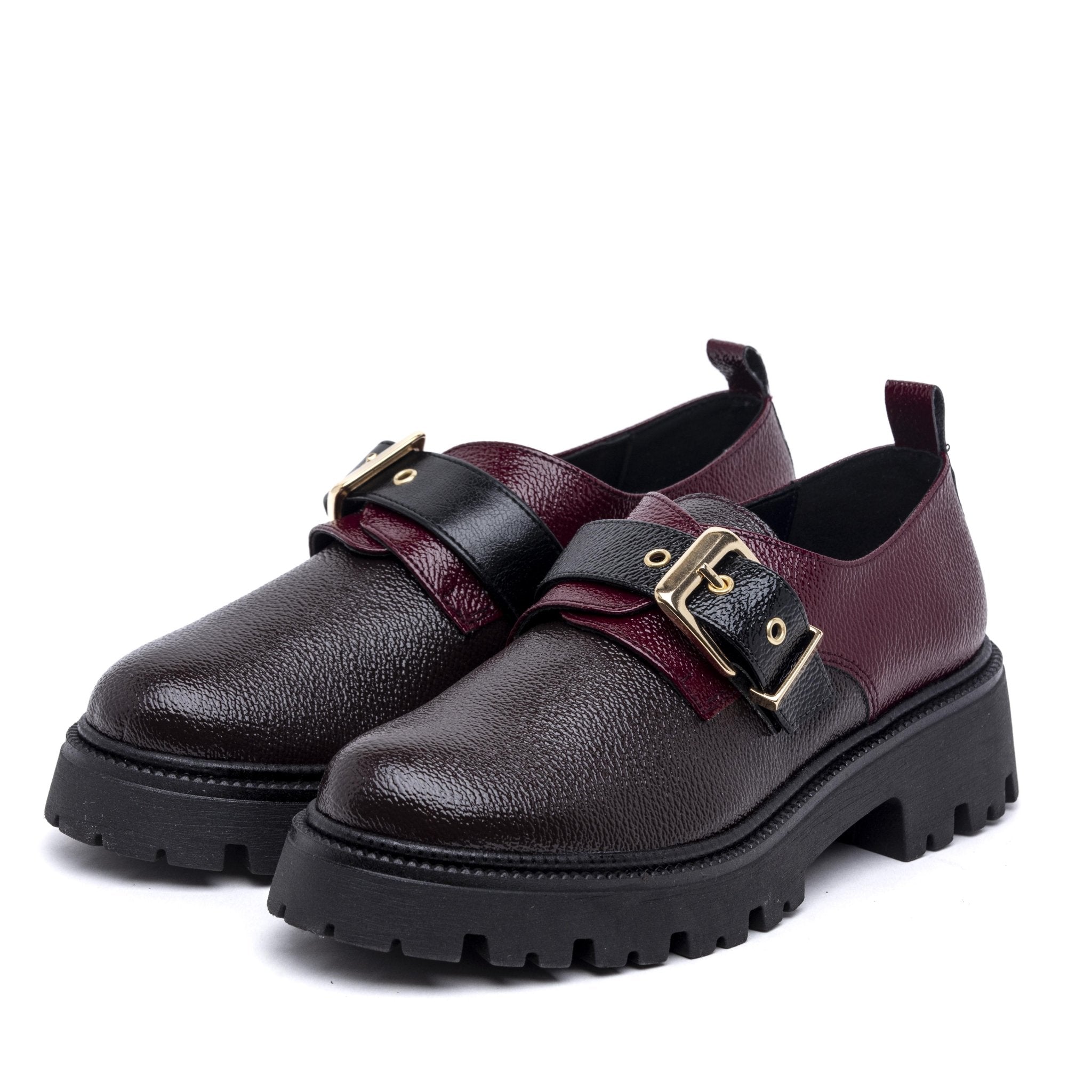 Scarpa combat in naplak con fibbia. - TreemmeCreazioni