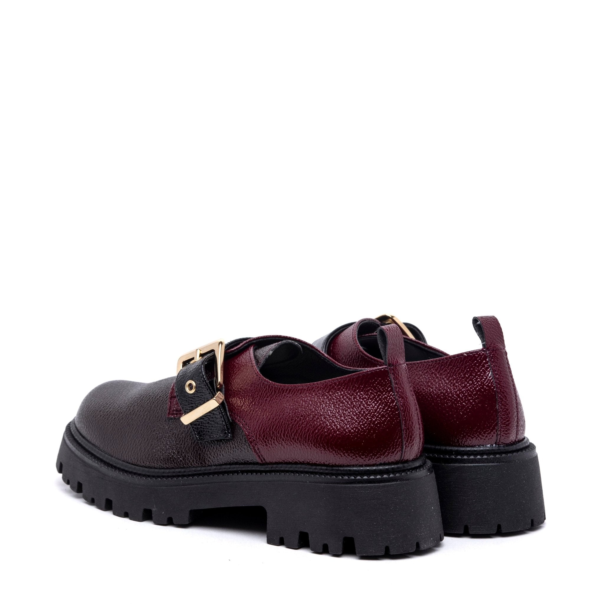 Scarpa combat in naplak con fibbia. - TreemmeCreazioni