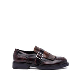 Scarpa Oxford in spazzolato bicolore con fibbia.