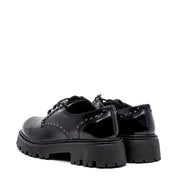 Scarpa stringata in abrasivato bost nero. - TreemmeCreazioni