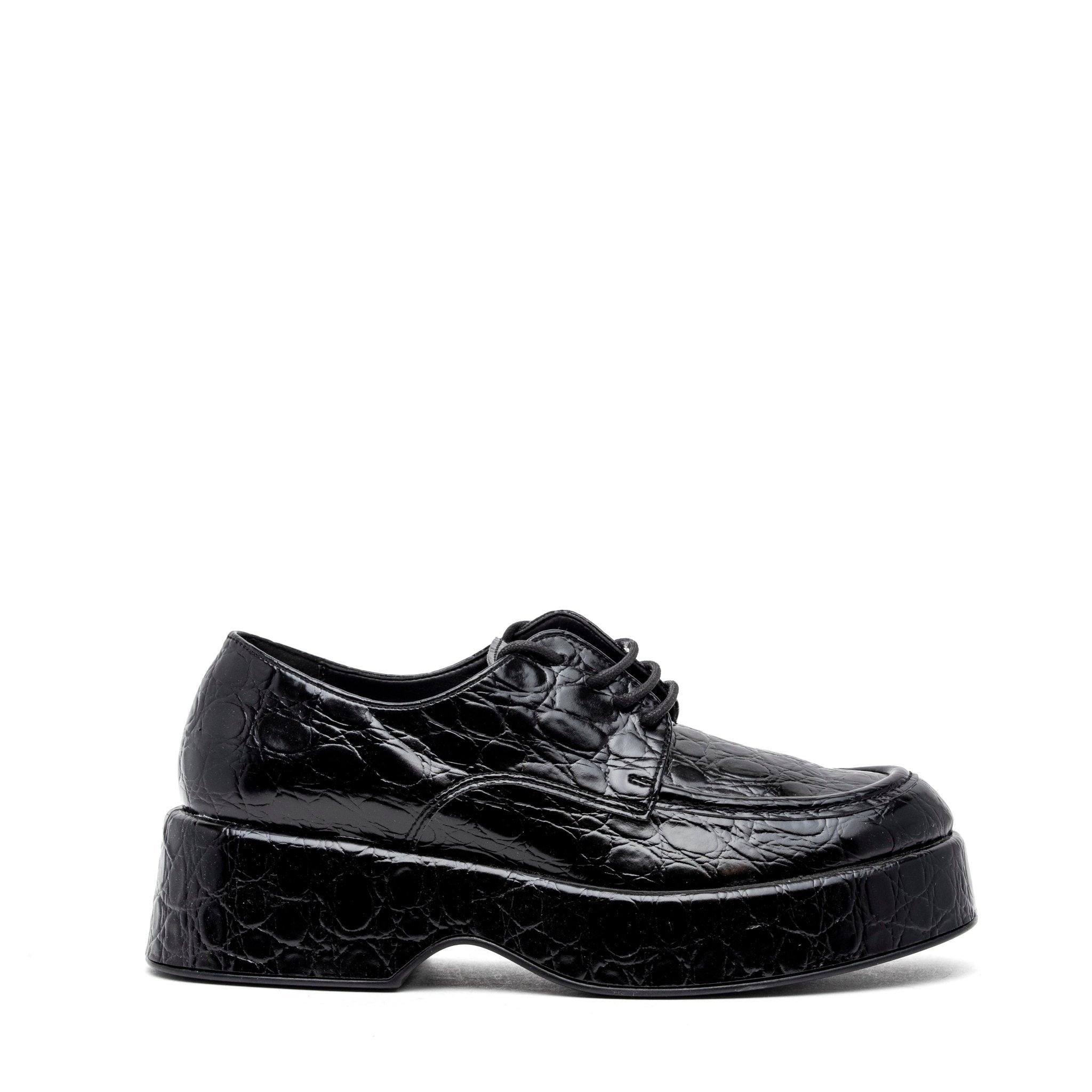 Scarpa stringata in cocco con platform. - TreemmeCreazioni