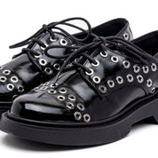 Scarpa stringata in naplak con anelli argento. - TreemmeCreazioni