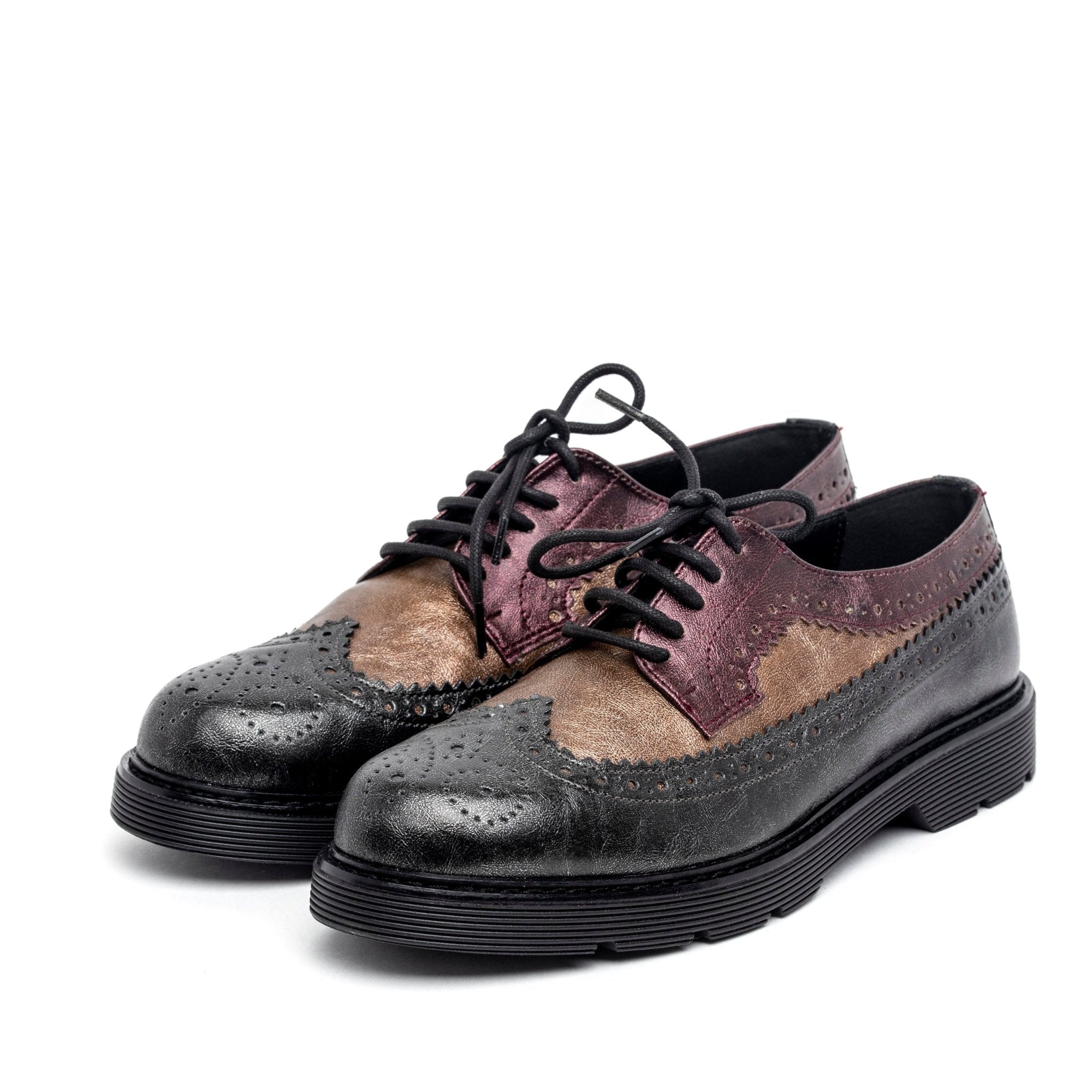 Scarpa stringata Oxford in pelle laminata. - TreemmeCreazioni