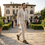 Scarpa uomo elegante in pelle color cuoio. - TreemmeCreazioni