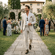Scarpa uomo elegante in pelle color cuoio. - TreemmeCreazioni