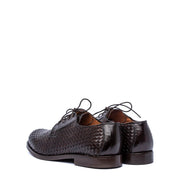 Scarpa uomo elegante in pelle intrecciata marrone - TreemmeCreazioni