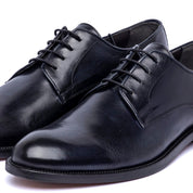 Scarpa uomo elegante in vitello blu lucidato - TreemmeCreazioni