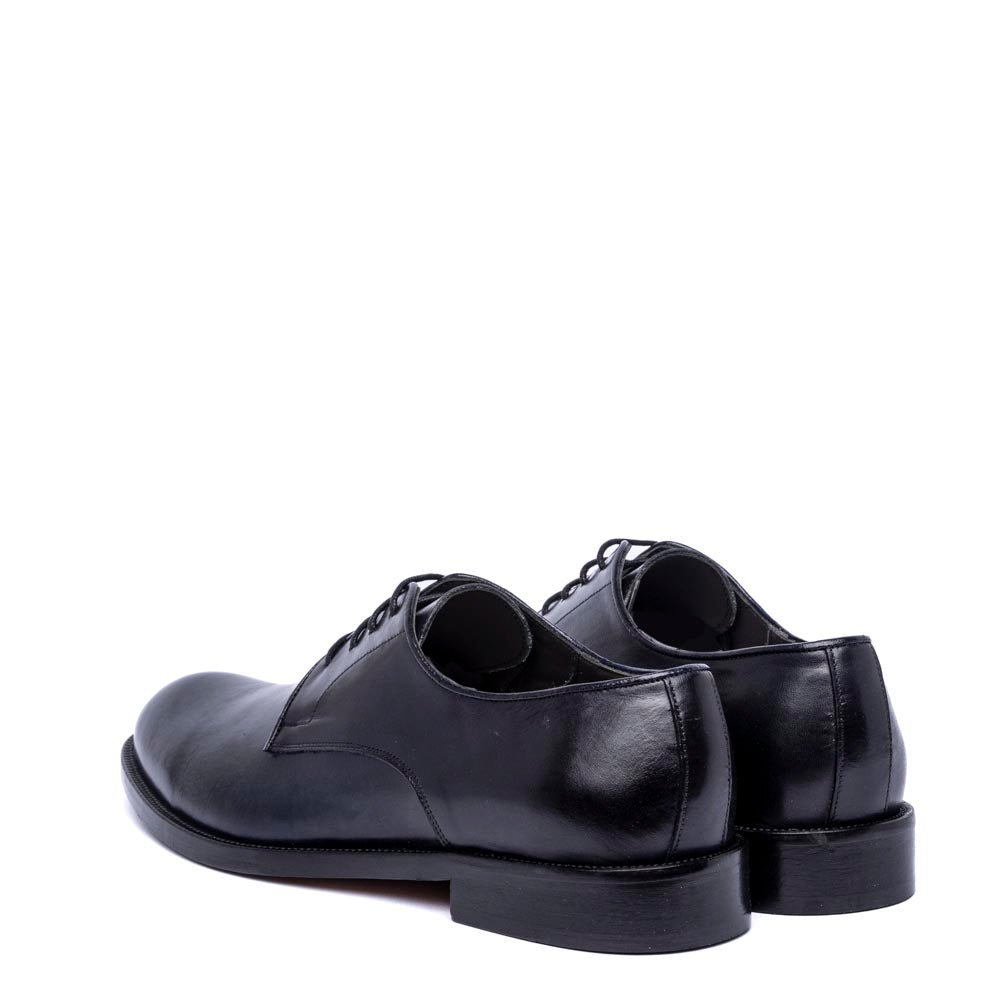 Scarpa uomo elegante in vitello blu lucidato - TreemmeCreazioni