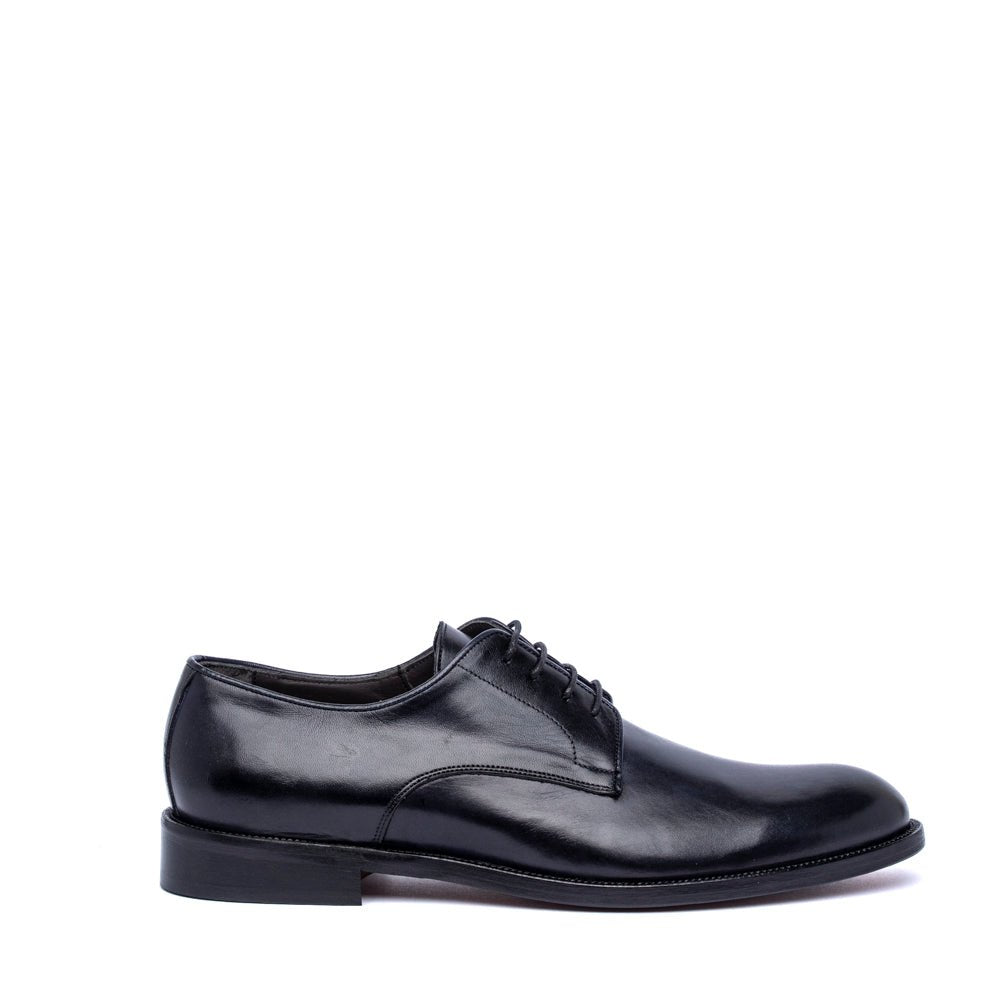 Scarpa uomo elegante in vitello blu lucidato - TreemmeCreazioni