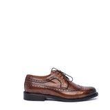 Scarpa uomo elegante in vitello cuoio con ricamo