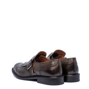 Scarpa uomo elegante in vitello militare con mascherina - TreemmeCreazioni