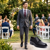Scarpa uomo elegante in vitello nero - TreemmeCreazioni