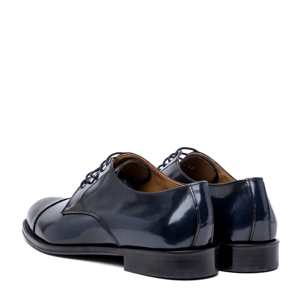 Scarpa uomo elegante in vitello spazzolato blu - TreemmeCreazioni