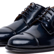 Scarpa uomo elegante in vitello spazzolato blu - TreemmeCreazioni