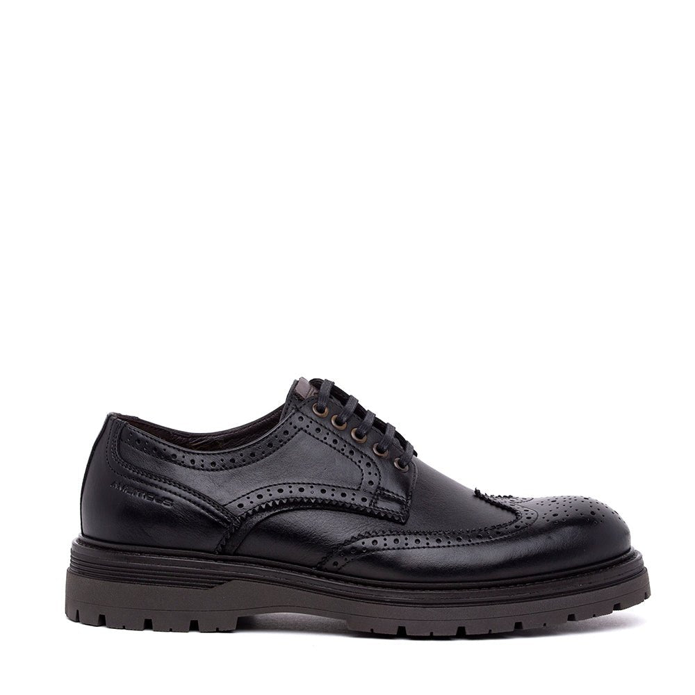 Scarpa uomo Oxford in pelle nera. - TreemmeCreazioni